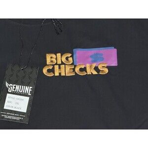 NWT - Big Checks - Genuine Authentic - Graphic T-Shirt - Black 2XL - Streetwear